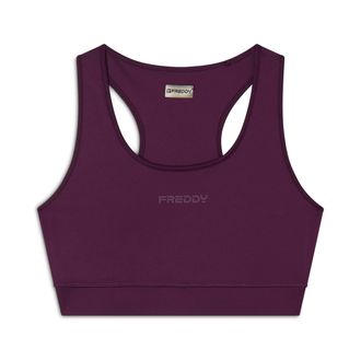 Freddy Shirttop FREDDY Top S25WSFB1, Damen, Gr. L, lila (plum caspia), Obermaterial: 87% Polyester PES. 13% Elasthan EL., Tops Shirttop