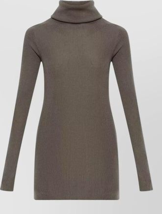 Rick Owens virgin wool ribbed turtleneck long-sleeve jumper