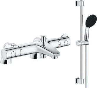 GROHE Grifo De Ba&ntilde;o Termost&aacute;tico Grohe Grohtherm 800 Con Conjunto De Ducha De 2 Chorros Y Columnas