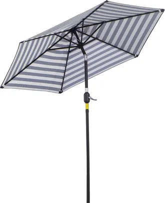 OUTSUNNY Sombrilla terraza 230x230x216 cm azul y blanco