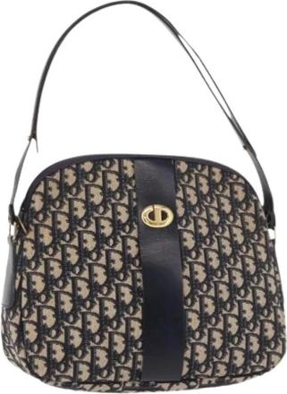 Dior Pre-owned Vintage Trotter Schoudertas - Dames - Vintage Schoudertas - Blauw - ONE Size - Leer - Vintage