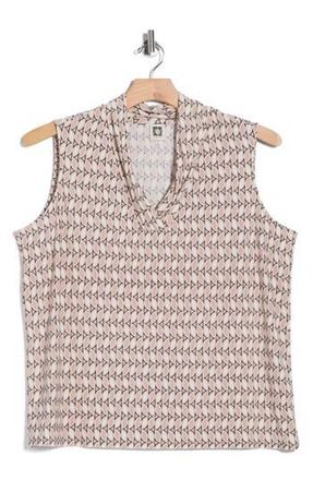 Anne Klein Triple Pleat Top in Porcini Multi at Nordstrom Rack, Size 0 X