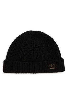 Valentino Cashmere Beanie in Black at Nordstrom