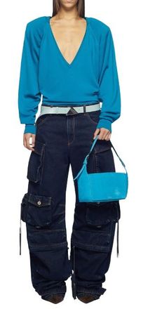 The Attico Fern Cargo Trousers Size M