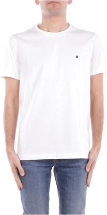 Dondup T-shirt met logo op de voorkant- regular fit - Heren - T-shirts - Wit - XL - Katoen - Tops
