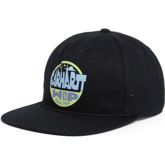 Carhartt Work in Progress Luggage Label Cotton Twill Ball Cap in Black at Nordstrom