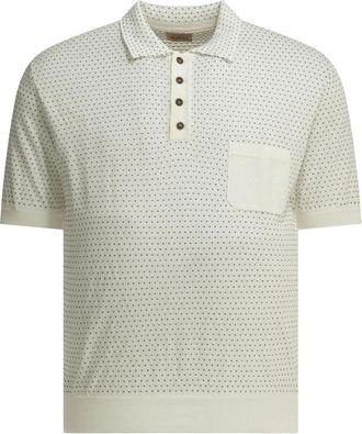 Rakk&igrave; Geknoopt Poloshirt - Heren - Polos - Wit - L - Katoen - Tops