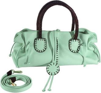 Carlos Falchi Mini Satchel Leather Bag in Lime at Nordstrom