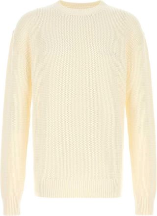 Amiri Mens Cream Crochet Sweater Cotton - Size X-Large