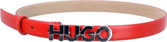 HUGO BOSS Zula Riem 2 cm - Dames - Riemen - Rood - 90 CM - Leer - Accessoires