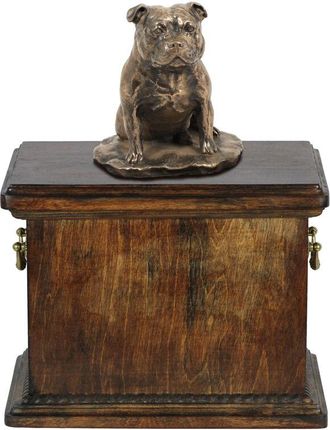 OEM Staffordshire Bull Terrier, Staffik, Staffi - Urna Para Cenizas De Perro, Urna Con Estatuilla, Urna Elegante De Estilo Cl&aacute;sico De Art-dog