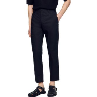 Sandro Cotton tapered trousers in Black at Nordstrom, Size 46 X 29 Eu
