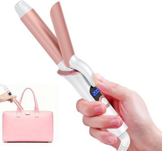 OEM Mini Rizador Para Cabello Corto, Rizador De Viaje De 25 Mm Para Rizos Peque&ntilde;os, Pantalla Lcd, 120-200 &deg;c, Con Guante Y Estuche De Almacenamiento, Dobl