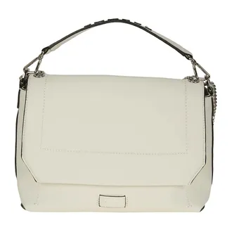 Lancel Cross Body Bags, female, White, Size: ONE SIZE Ninon Soft Large Flap Bag