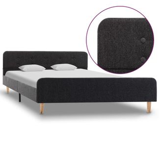 vidaXL Giroletto Grigio Scuro In Stoffa Ruvida 140x200 Cm - Vidaxl