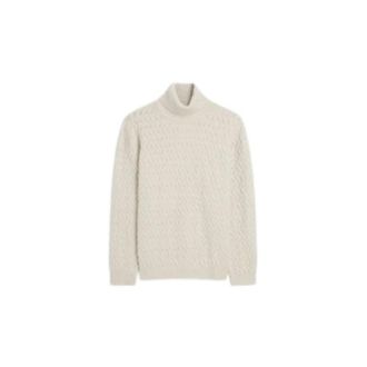 Cinque Veelzijdige effen coltrui - Dames - Coltruien - Beige - M - Katoen - Truien & Vesten