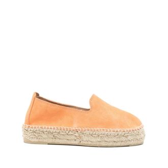 Maneb&igrave; Orange Flat Shoes with Braided Sole - female - Maneb&iacute; - Espadrilles - Orange - 7 UK - Shoes