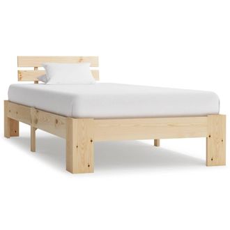 vidaXL Vidaxl - Estructura De Cama Sin Colch&oacute;n Madera Maciza De Pino 100x200 Cm