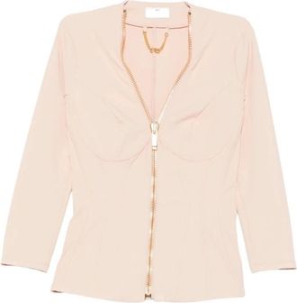 Elisabetta Franchi Gi 19566E2 Ea 1 Light Jacket - Dames - Zomerjassen - Beige - L - Jassen