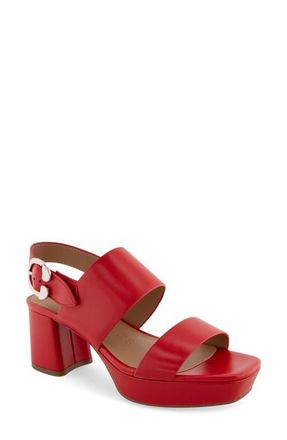Aerosoles Prym Slingback Platform Sandal in Racing Red at Nordstrom, Size 7.5