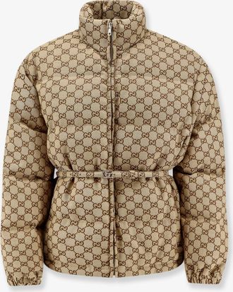 Gucci Giubbino in Tessuto GG imbottito con cintura - GUCCI - gender_Woman