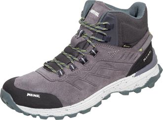 Meindl Wanderschuh MEINDL Meindl Dallas Mid GORE-TEX grau/gelb, Gr. 41,5, schwarz, Mesh, Veloursleder, unifarben, Schuhe Wanderschuh, GORE-TEX - Winddicht, w