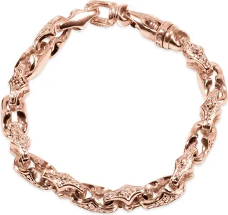 Pompeii3 Mens 14k Gold (65gram) or Platinum (104gram) 9mm Link Bracelet 8.5