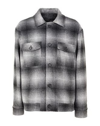 8 by YOOX CHECKED DOUBLE POCKETS OVERSHIRT