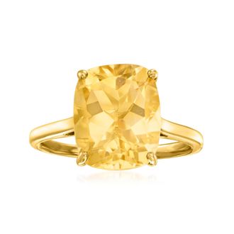Ross-Simons Citrine Ring in 18kt Gold Over Sterling