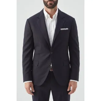 Brunello Cucinelli Navy Wool Tailored Blazer, Brand Size 50 (US Size 40)