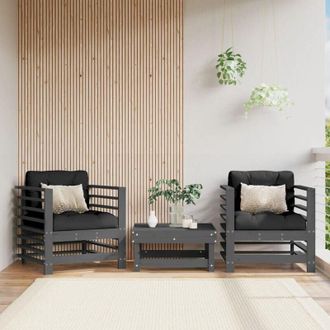 vidaXL Furniture Limited - Sillones De Jard&iacute;n Con Cojines 2 Uds Madera