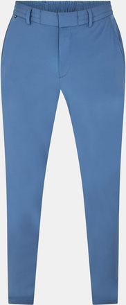 HUGO BOSS Mens Geniusj Solid Patterned Slim Chinos in Open Blue - Size 46 Regular