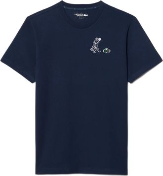 Lacoste T-shirt met ronde hals - Heren - T-shirts - Blauw - XS - Katoen - Tops