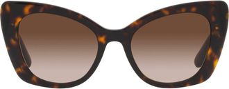 Dolce & Gabbana 53mm Gradient Butterfly Sunglasses in Havana at Nordstrom