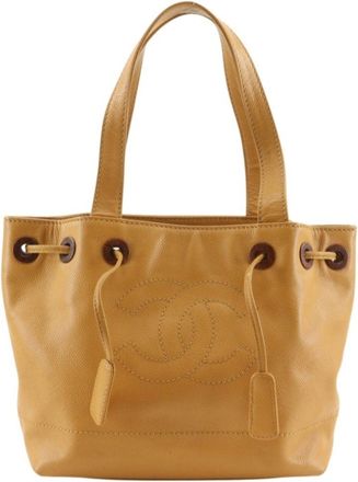 Chanel Brown Grained Calfskin Tote Bag (Pre-Owned)