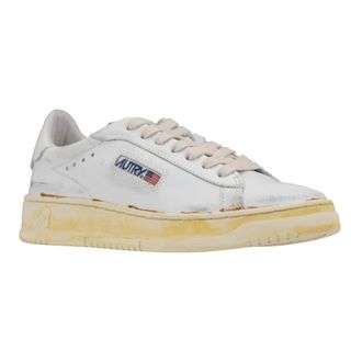 Autry Sneakers, female, White, Size: 7 US Leather Lace-Up Sneakers