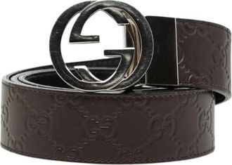 Gucci Pre-owned Belts, male, Brown, Size: ONE SIZE Pre-owned Vintage Belt