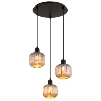Nowa Globo - L&aacute;mpara Colgante - Tom - Negro - Vidrio - &Oslash; 42cm - E14