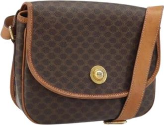 Celine Pre-owned Cross Body Bags, female, Brown, Size: ONE SIZE Pre-owned Vintage macadam shoulder bag