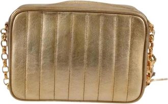 Chanel Pre-owned Leather chanel-bags - Dames - Vintage Schoudertas - Geel - ONE Size - Vintage