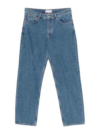 Marine Serre Straight Leg Denim Jeans