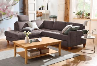 HOME AFFAIRE Ecksofa »Earl L-Form« wahlweise auch mit Bettfunktion oder Bettfunktion mit Bettkasten