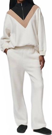 The Great. Plush Victory Sweatpants In Washed White