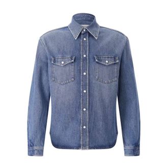 Givenchy Couture Seam Shirt - Heren - Spijkeroverhemden - Blauw - M - Katoen - Overhemden