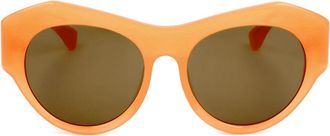 Linda Farrow DRIES VAN NOTEN DVN68 C4 Womens Sunglasses Orange Size 51