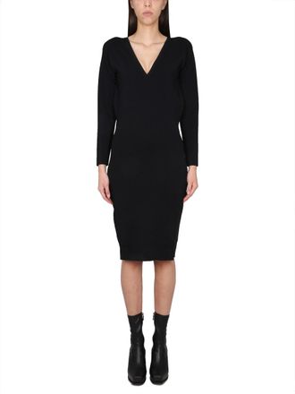 Stella McCartney V-Neck Slim Fit Dress - Black