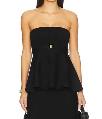 Karina Grimaldi Krystina Strapless Top In Black