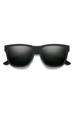 Smith Lowdown Slim 2 53mm ChromaPop Square Sunglasses in Black /Chromapop Glass Black at Nordstrom
