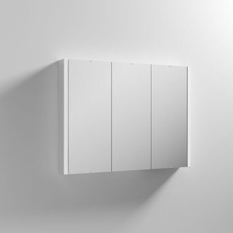 Nuie Nuie - Eden 3-Door Mirrored Cabinet 650mm h x 900mm w - White