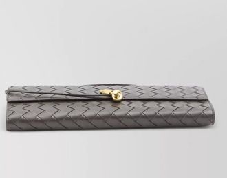 Bottega Veneta andiamo lambskin long clutch bag